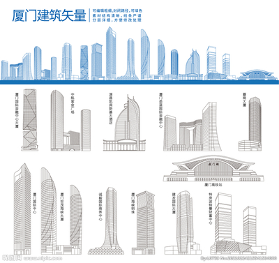 廈門建筑設計圖__建筑園林_自然景觀_設計圖庫