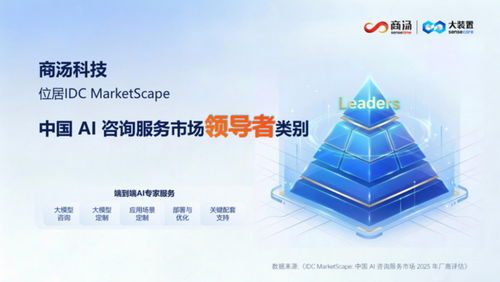 商湯科技榮膺IDC MarketScape中國AI咨詢服務市場領導者，以技術開發引領行業創新